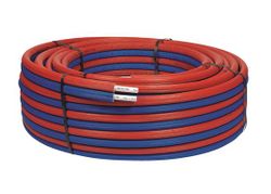Geïsoleerde meerlagenbuis 6 mm, Henco RIXc, 16x2mm, rood/blauw, flexibel, 50m